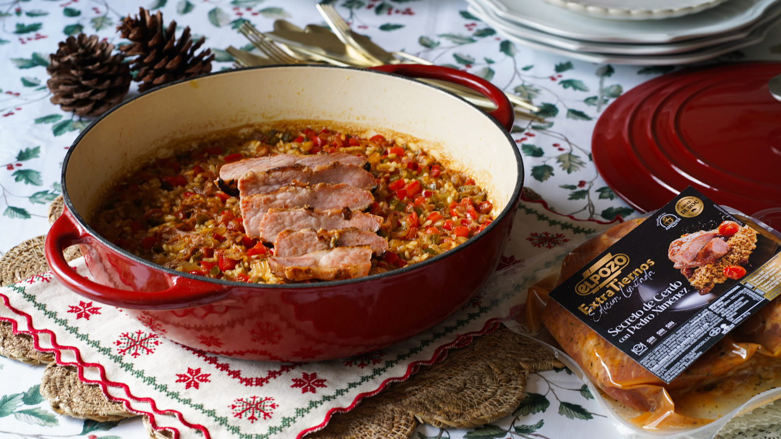 ELPOZO - Secreto de cerdo al PX con arroz meloso