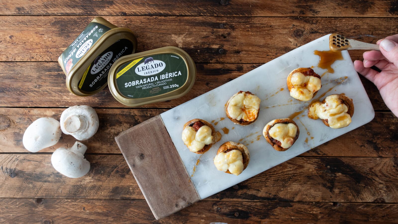 Champiñones rellenos de sobrasada al horno | Receta fácil y sabrosa - ElPozo Cocina