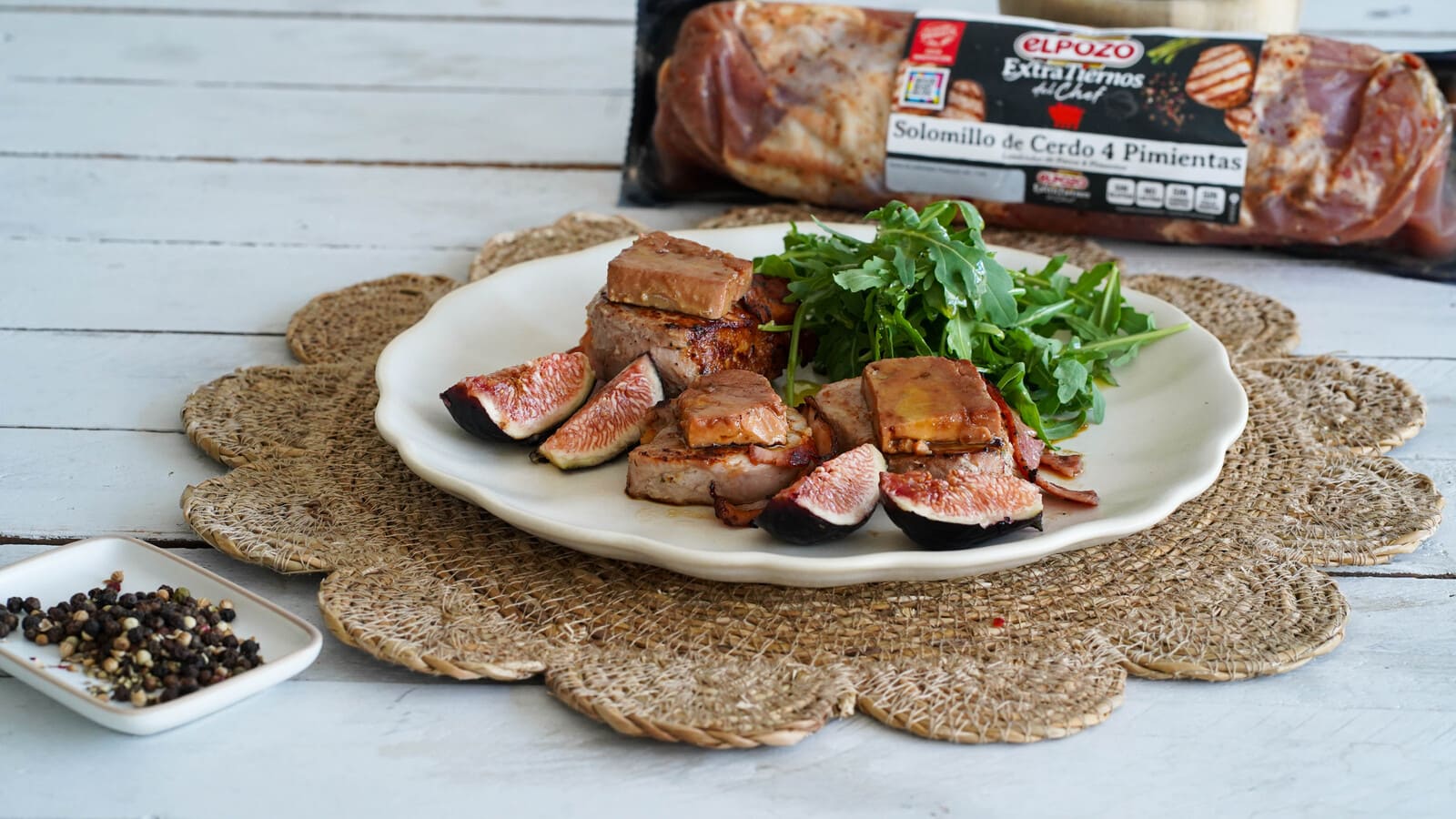 Tournedó de solomillo 4 pimientas con foie Mi-Cuit y reducción de higos - ElPozo Cocina