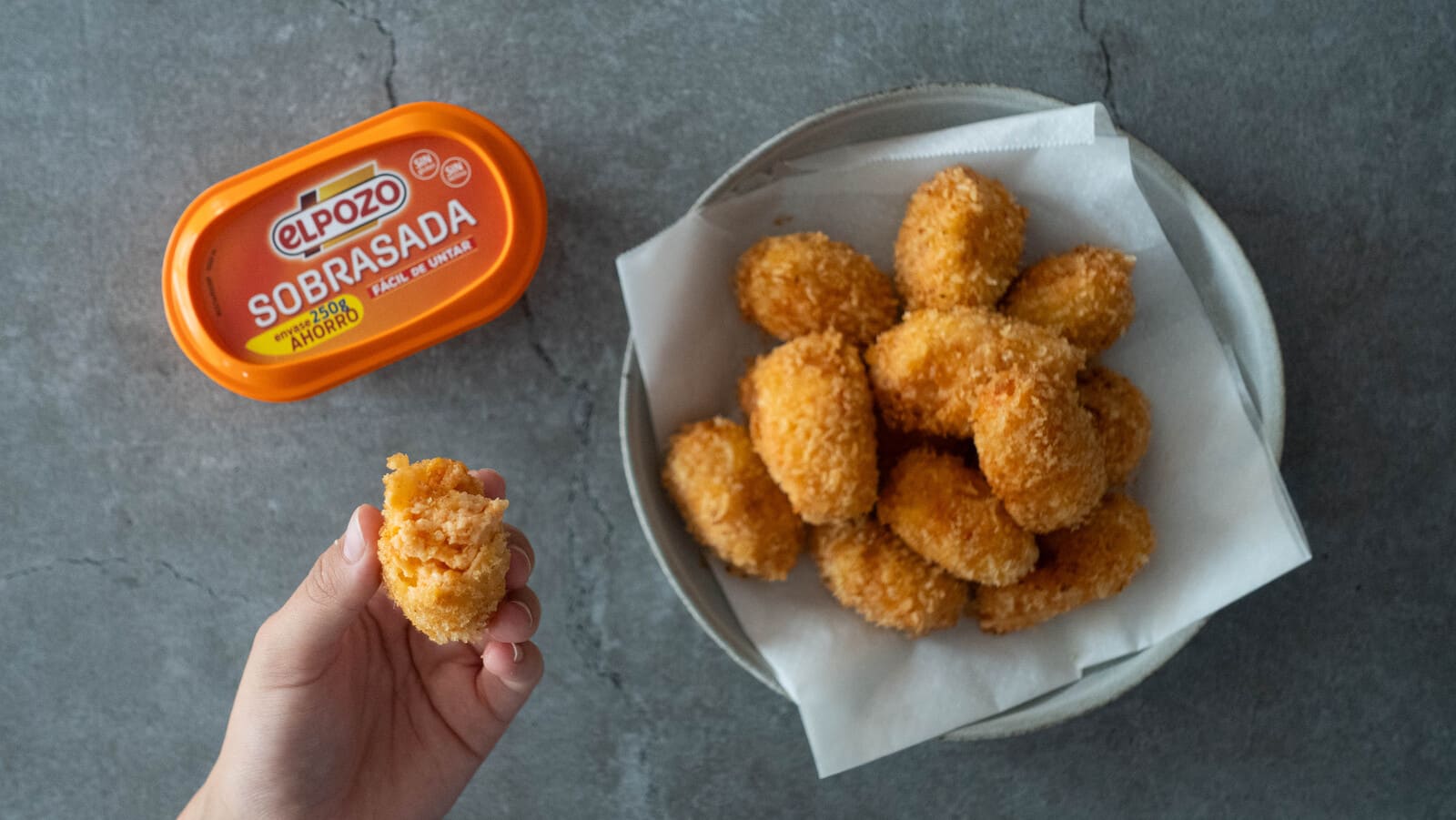 Croquetas cremosas de sobrasada ElPozo y queso de mahón con panko - ElPozo Cocina