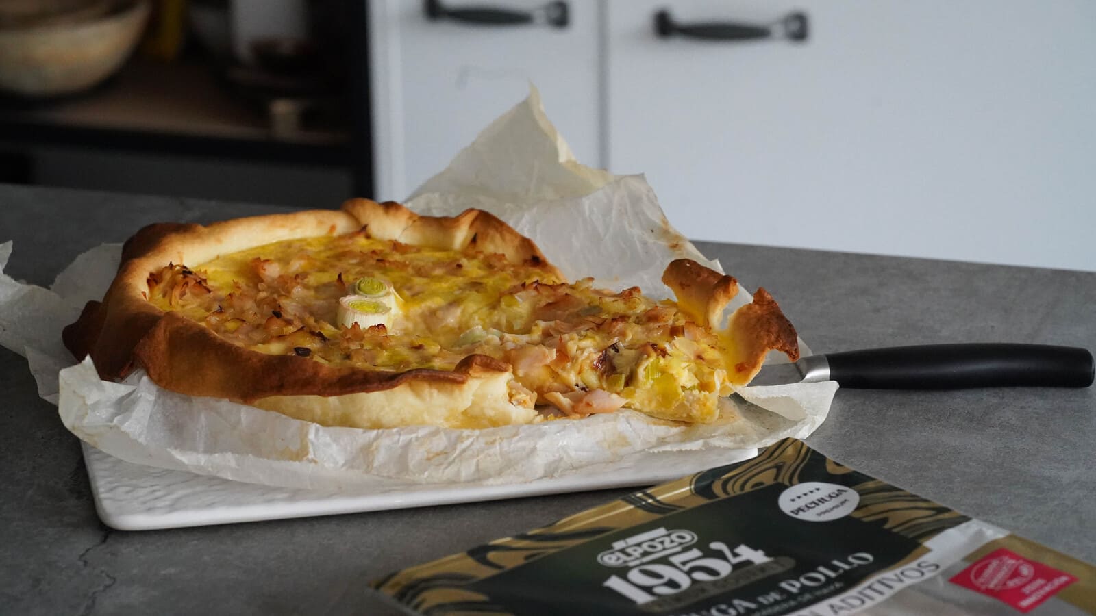Quiche rústica de pechuga de pollo premium gourmet ElPozo 1954, puerros y gruyère - ElPozo Cocina